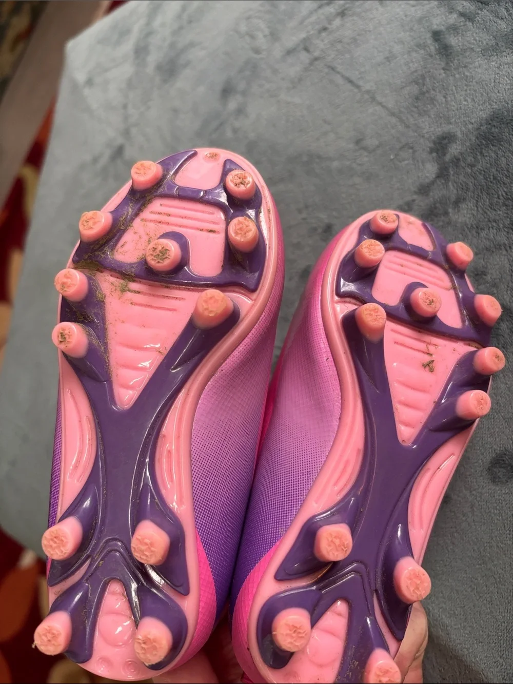 Soccer cleats. Girls Carter's Pink and Purple Kids